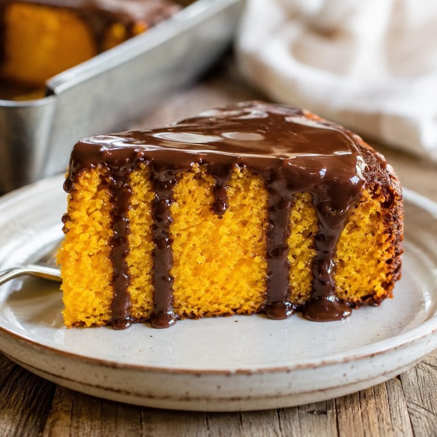 Carrot Cake with Chocolate Glaze