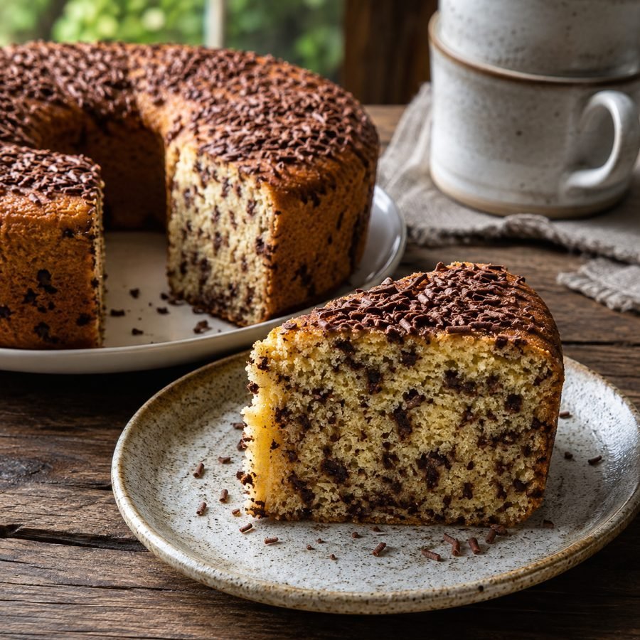 Chocolate Chip Speckled Cake