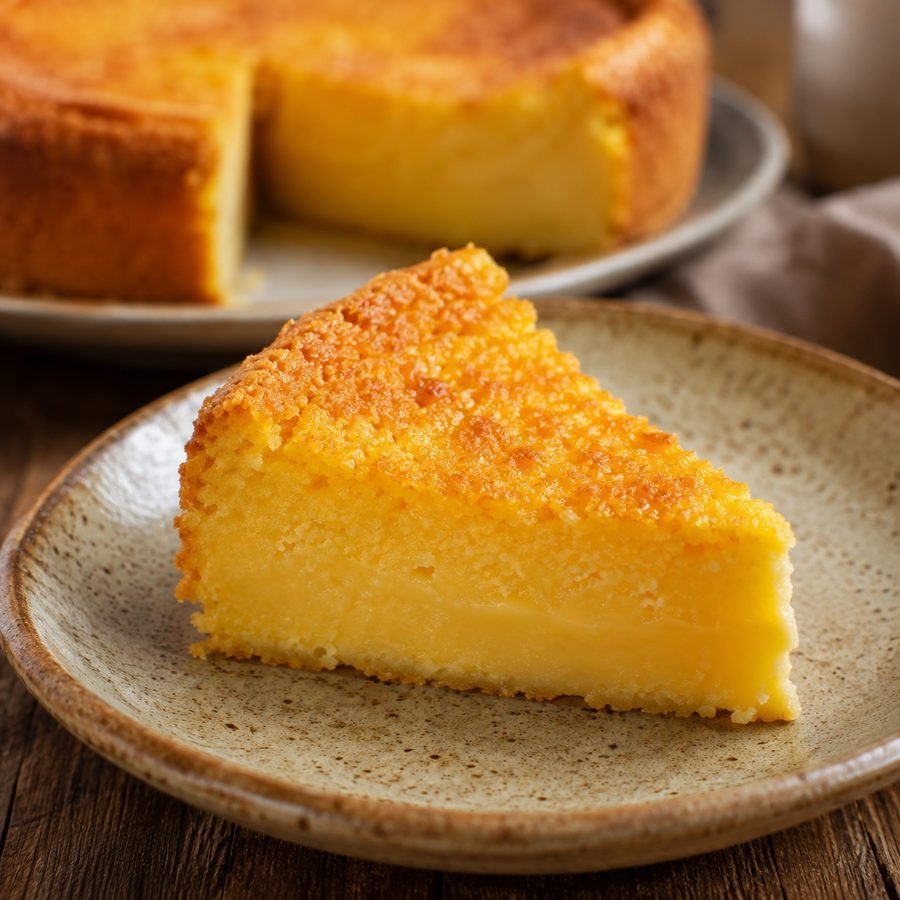 Creamy Cornmeal Custard Cake