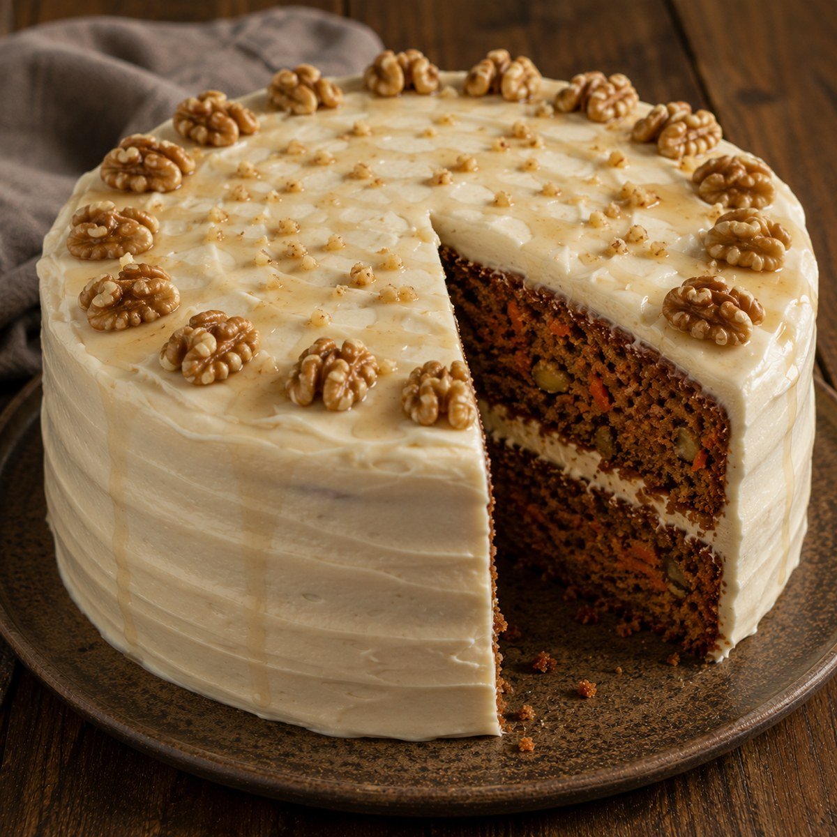 Carrot Cake with Maple Cream Cheese Frosting