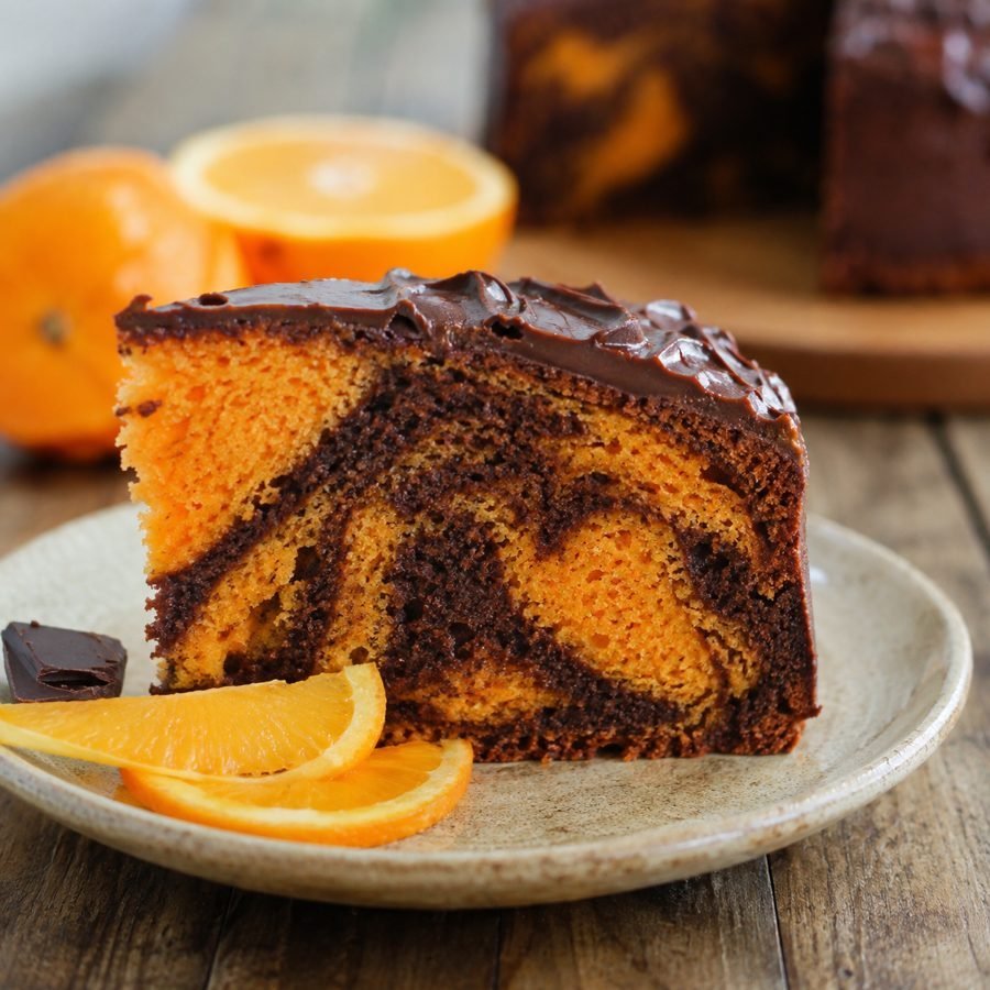 Marbled Orange-Chocolate Cake