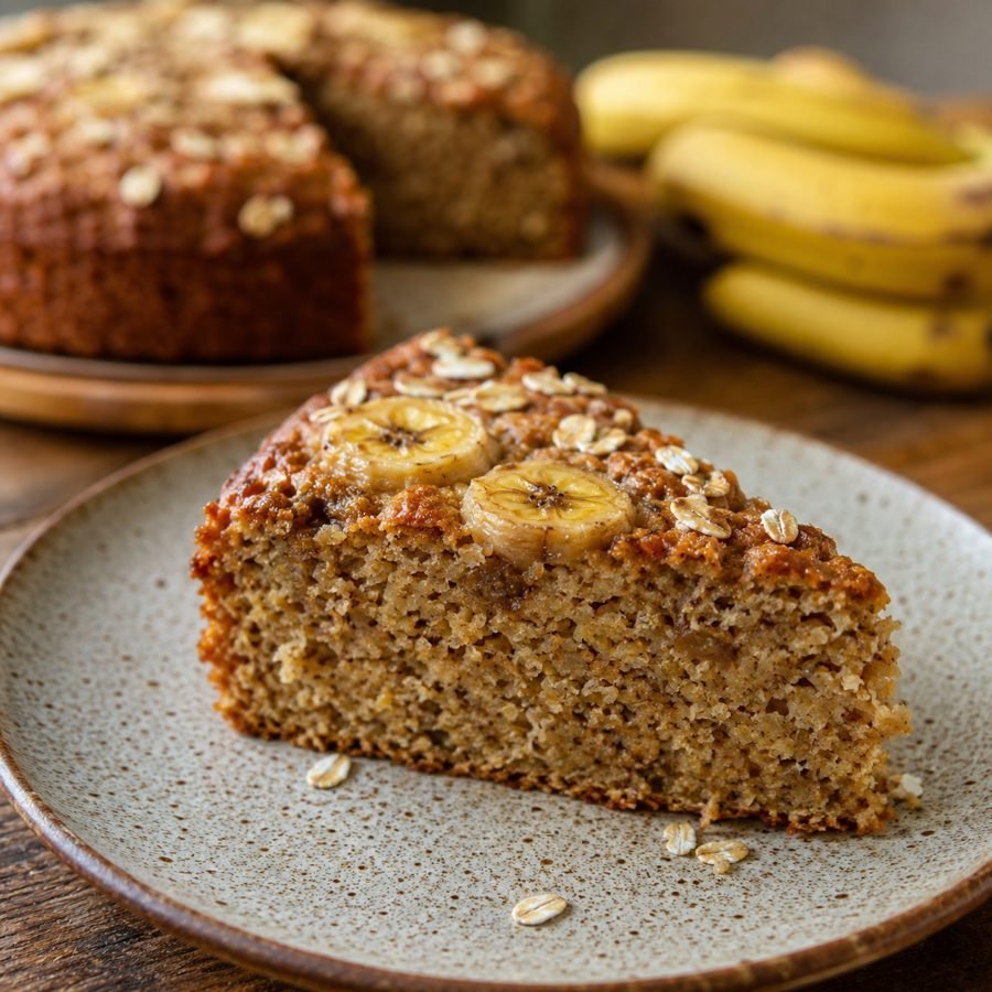 Whole Wheat Banana Oat Cake